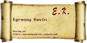 Egressy Kevin névjegykártya