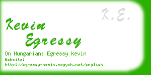 kevin egressy business card